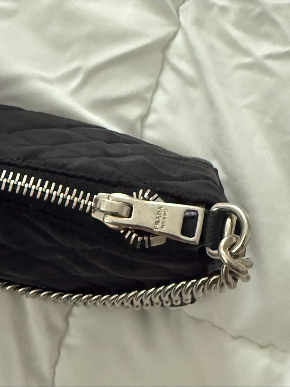 Authentic Prada Quilted Black Shoulder Bag with Chain Strap in great condition - Picture 5 of 9